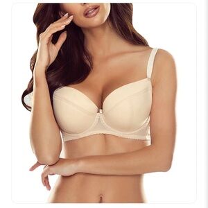 NWT Comexim Elena Padded Plunge Underwire Bra (CMELENA) - Nude size 30H